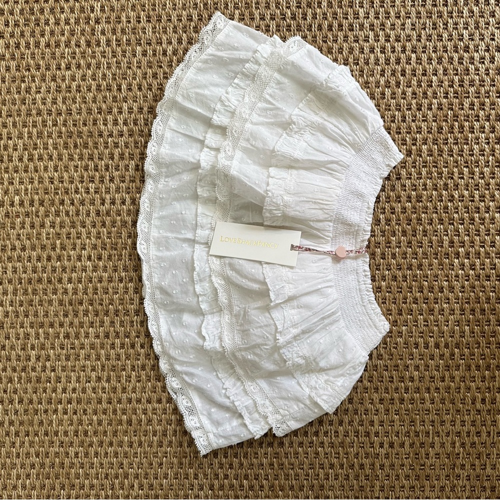 LoveShackFancy White Lace Skirt